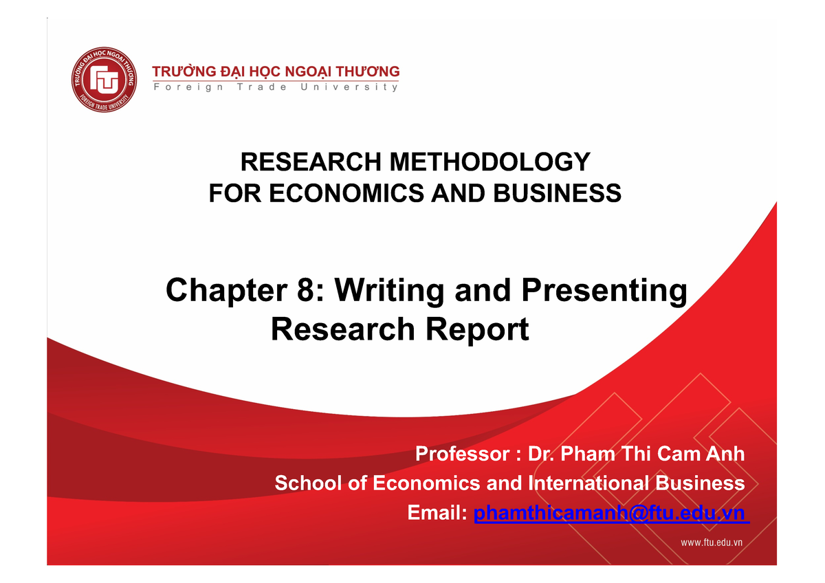 writing and presenting research report