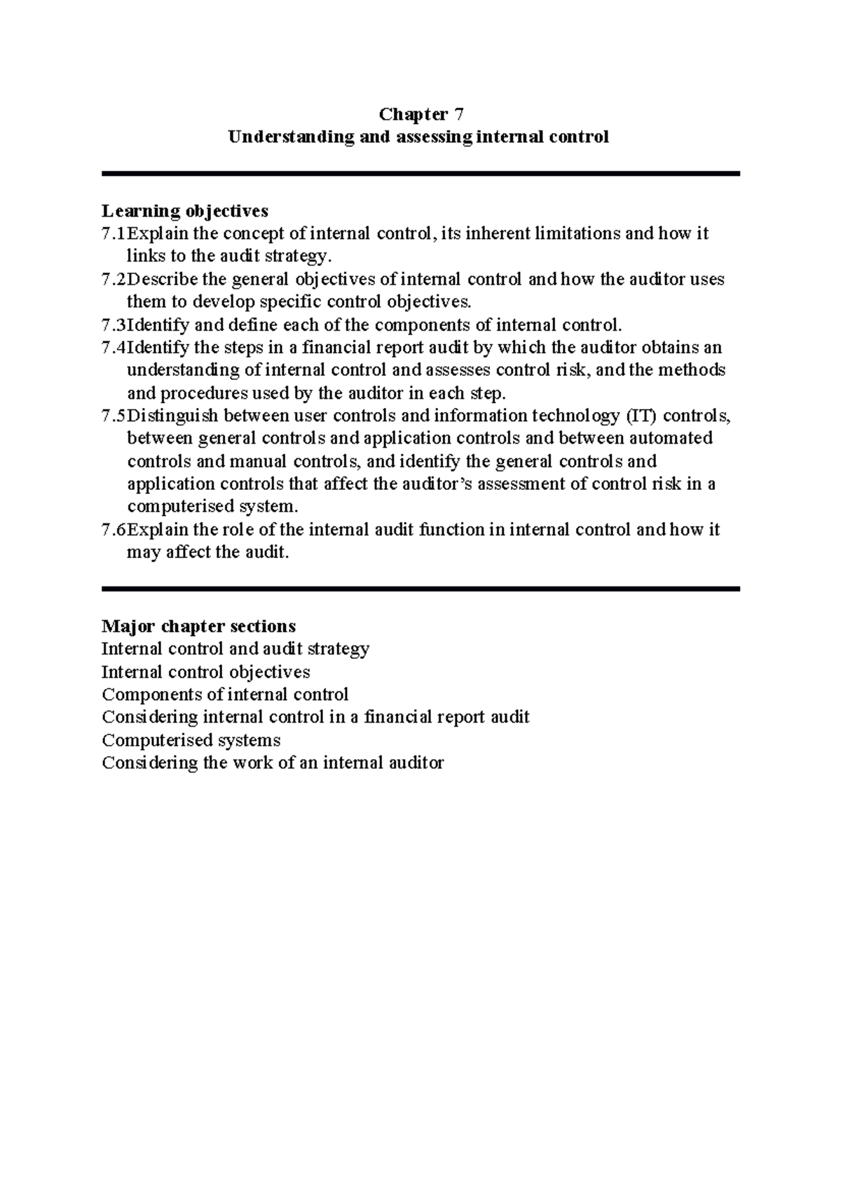 Chapter 7-Topic 6 Internal Control NEW - ACC568 - CSU - Studocu