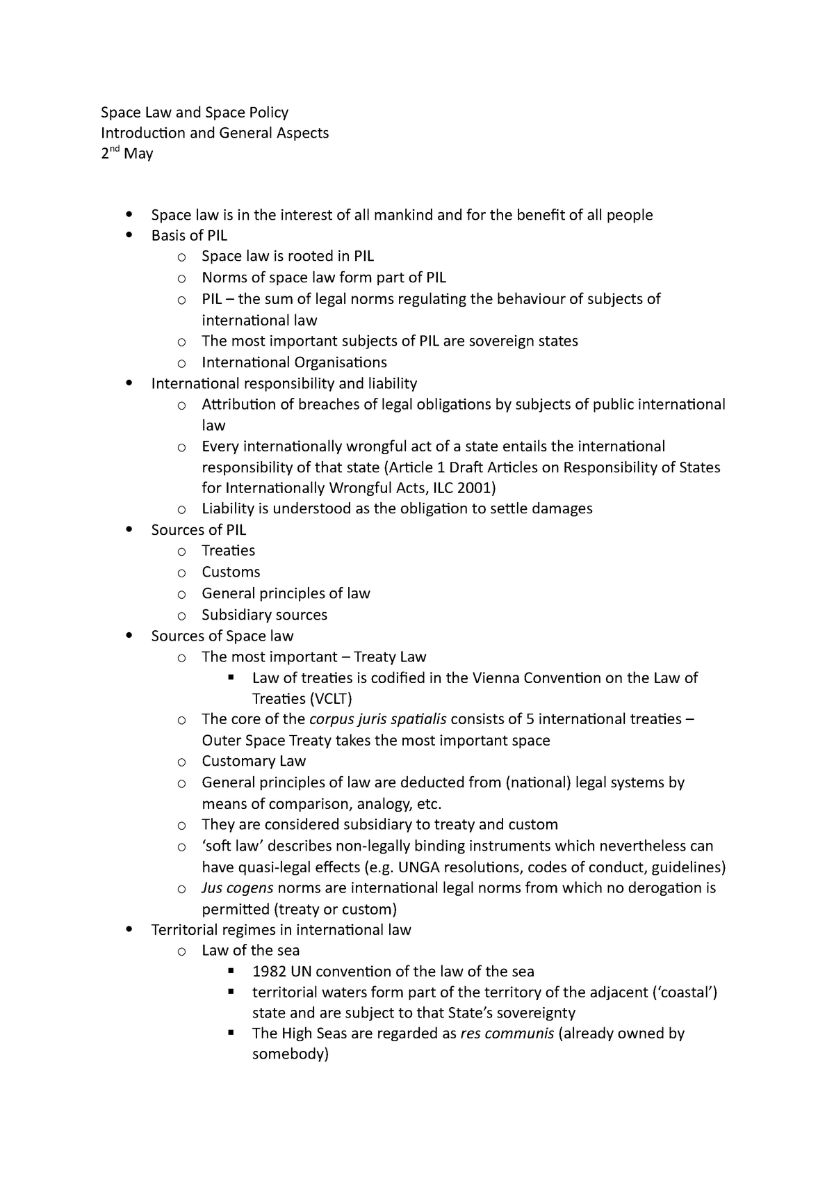 space law dissertation topics