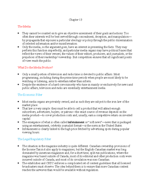 SSW 208 S21 - Module 4 - Summary Notes Canadian Democracy - SSW 208 S21 ...