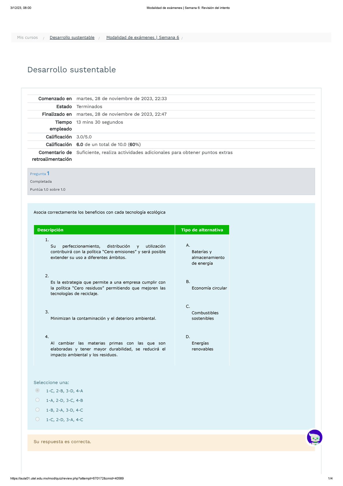 Modalidad De Exámenes Semana 6 Desarrollo Sustentable - Desarrollo ...