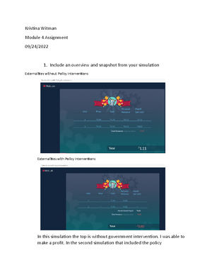 ECO 201 4-2 Simulation Checkpoint Assignment - ECO 201 Project Template ...