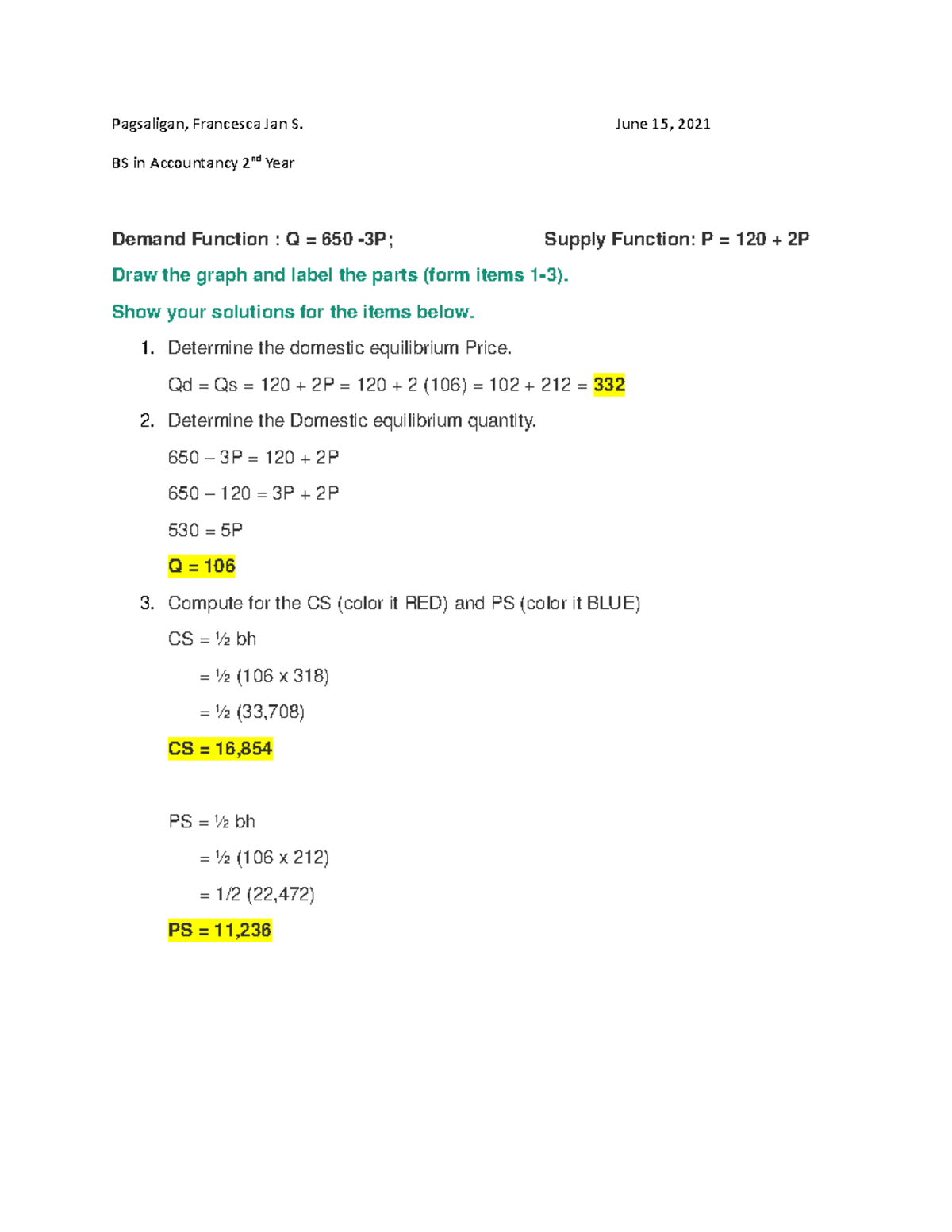 Assignment Import Quota - Pagsaligan, Francesca Jan S. June 15, 2021 BS ...