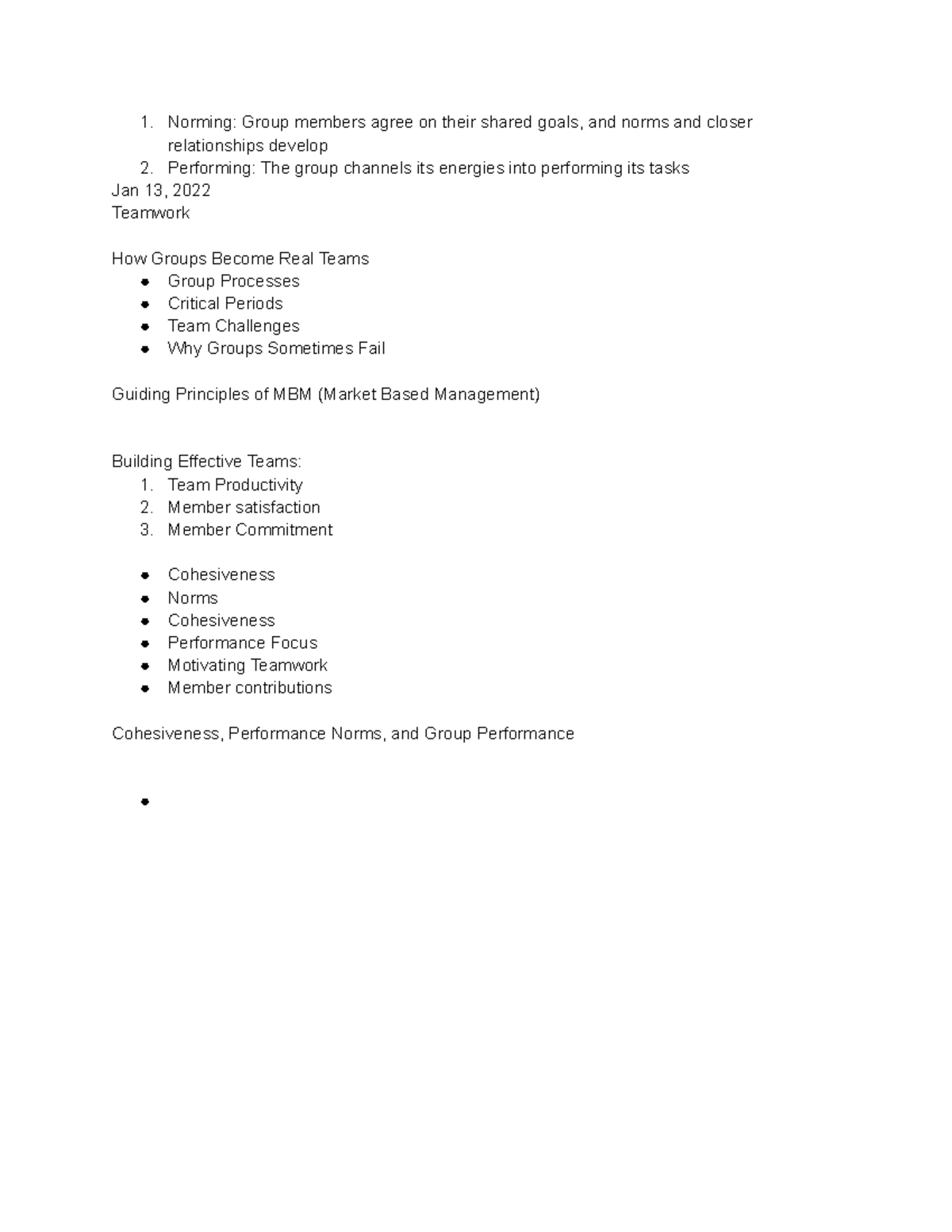 Mgmt 8 - Lecture notes based off of the professor, book, and power ...