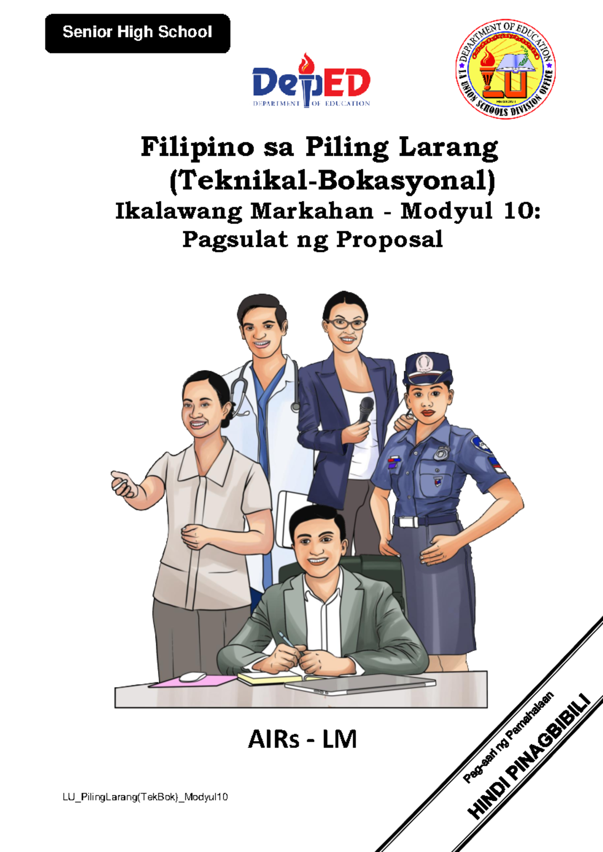 Piling-Larang Tek Bok-12 Q2 Modyul-10 - i Filipino sa Piling Larang ...