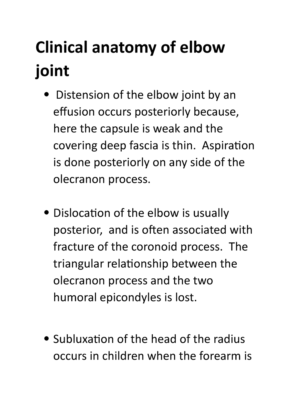 case study of elbow joint