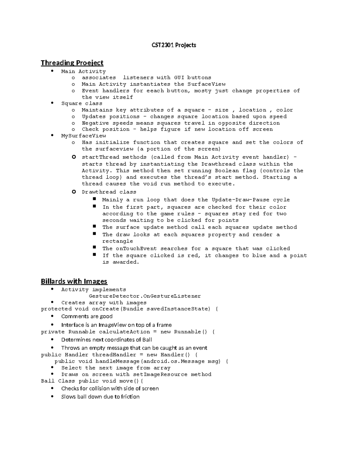 Test3-Review - CST 2301 Test3-Review - CST2301 Projects Threading ...