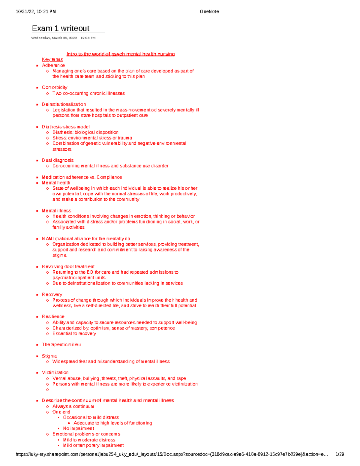 Psych exam 1 lecture key terms and learning objectives - - Studocu
