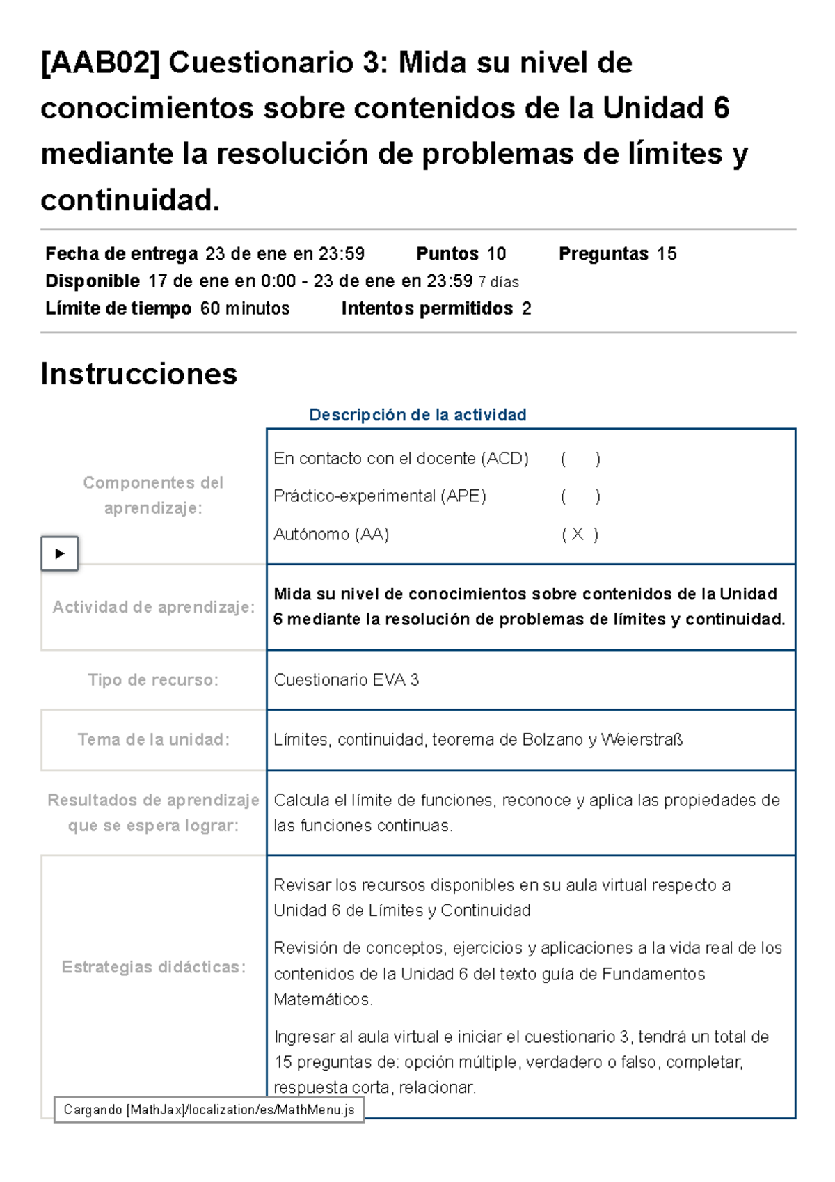 [AAB02] Cuestionario 3 Mida su nivel de conocimientos sobre contenidos ...