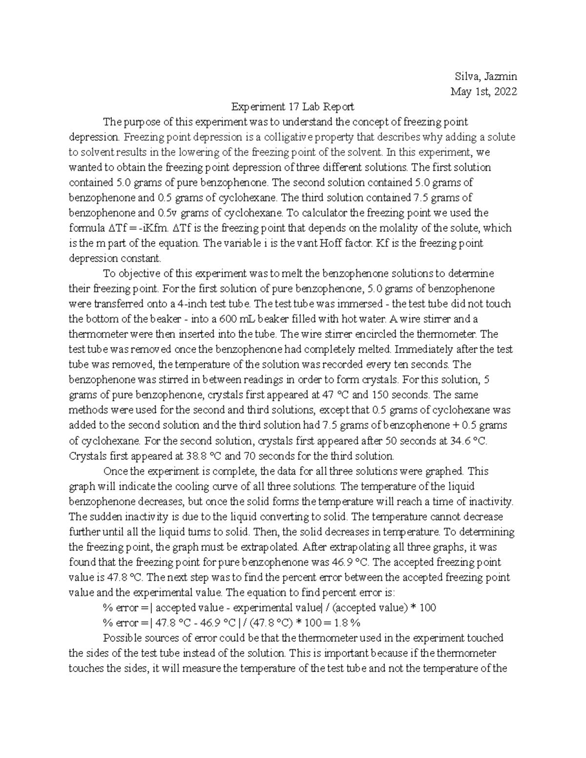 Ilovepdf merged - ssss - Silva, Jazmin May 1st, 2022 Experiment 17 Lab ...