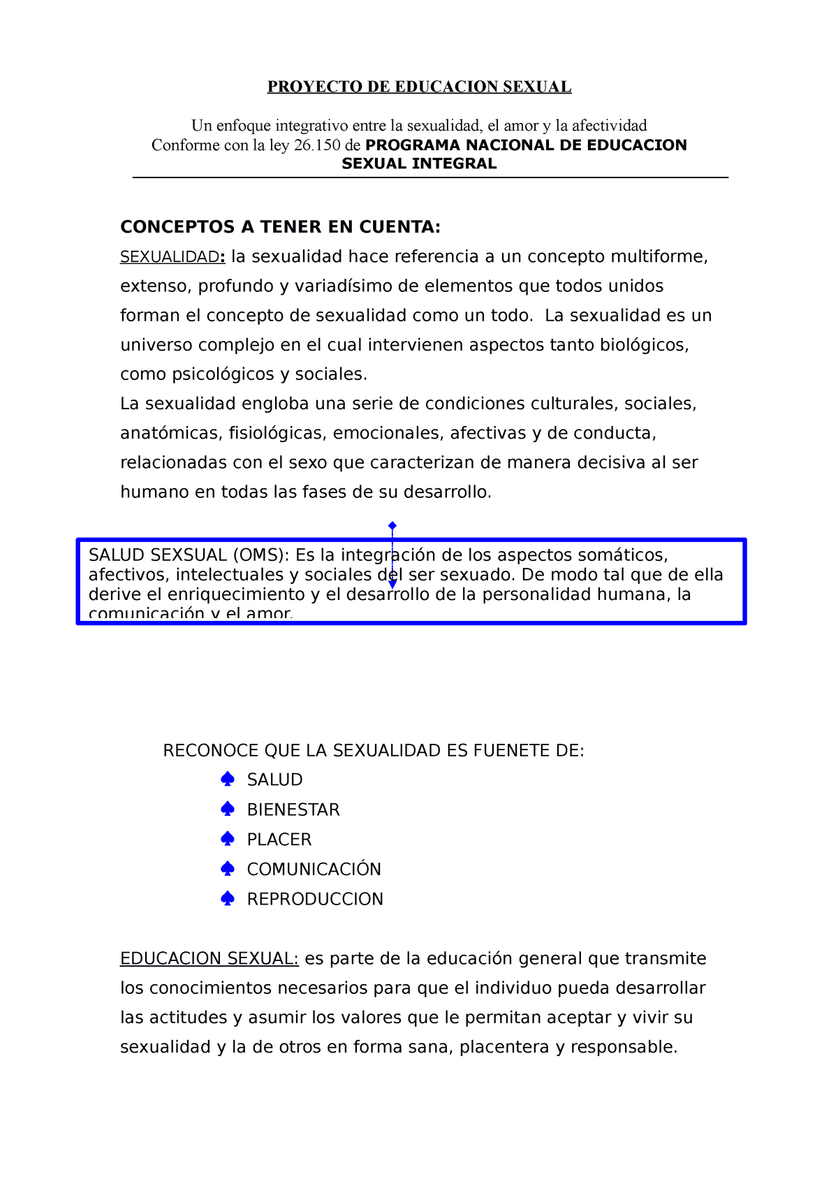 Primera Parte Proyecto De Educacion Sexual Un Enfoque Integrativo Entre La Sexualidad El Amor 9588