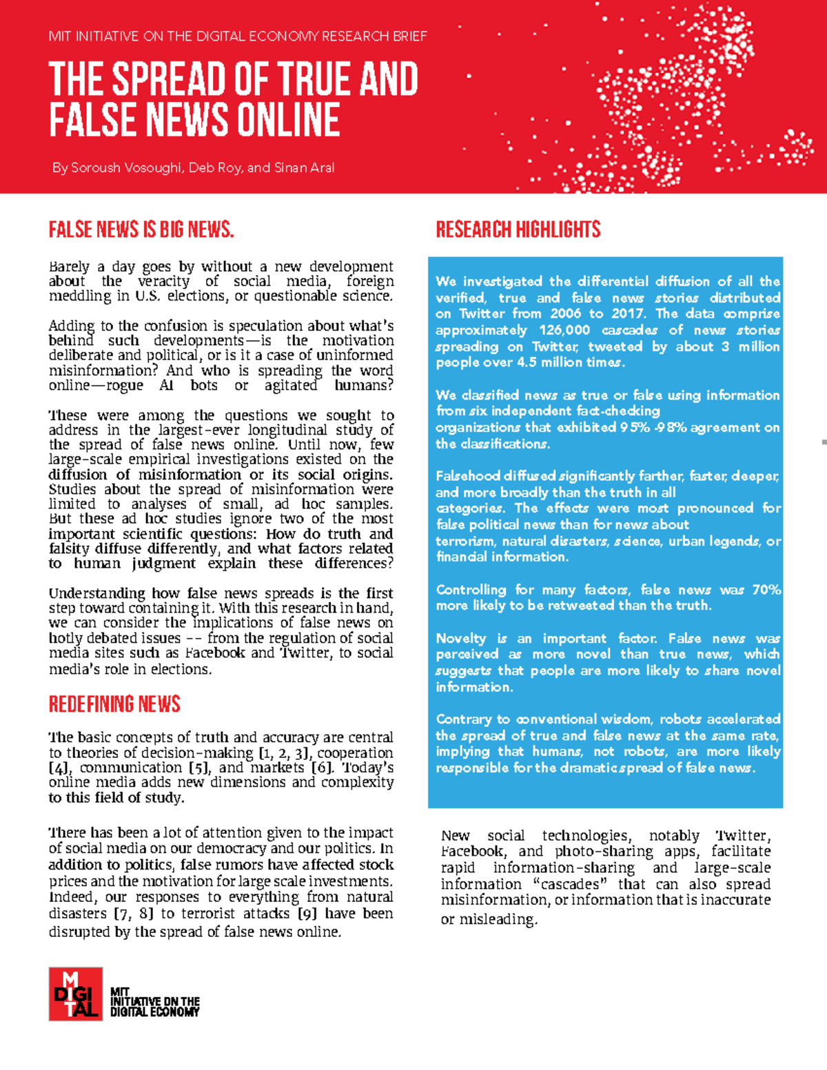 X 2017 IDE Research Brief False News - FALSE NEWS IS BIG NEWS. Barely a ...