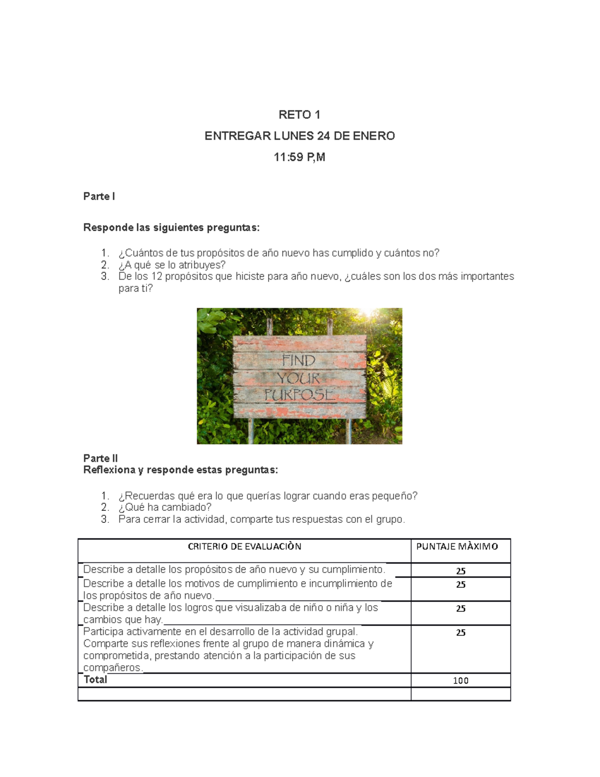 Reto 4 Elementos 1 Temporada Capitulo 20 RETO+1+Habilidades y valor 4 para hacer en la semana - RETO 1 ENTREGAR