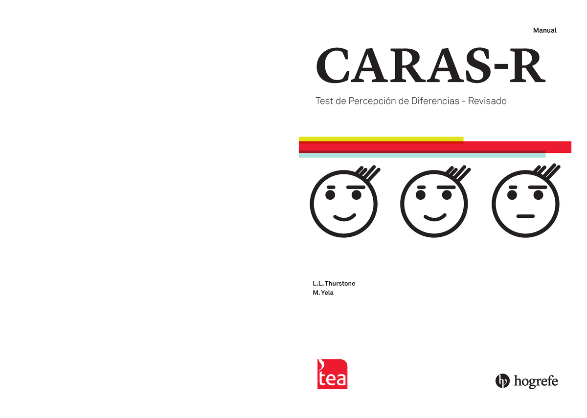 Test De Percepcion De Diferencias Caras - CARAS-R L. Thurstone M. Yela ...