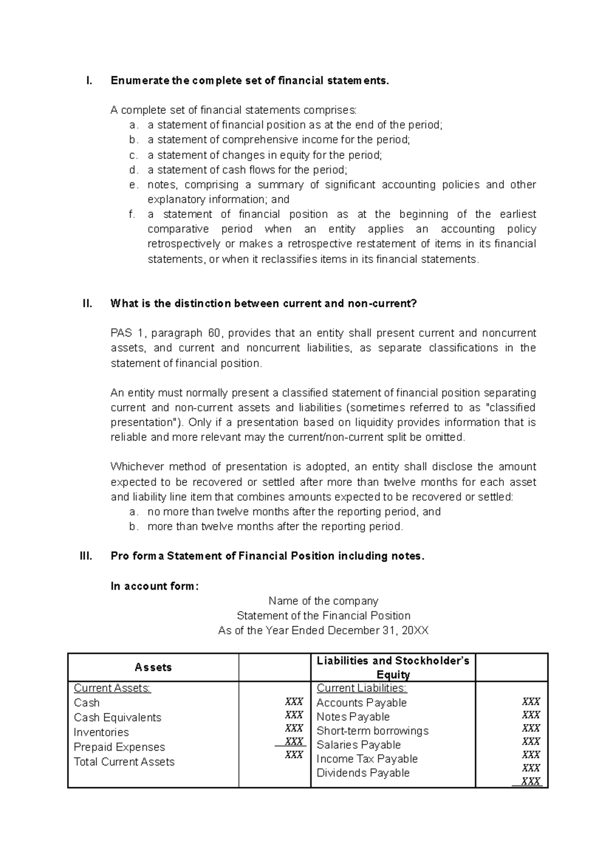 Assignment 2. Financial Statements and Related Disclosures I