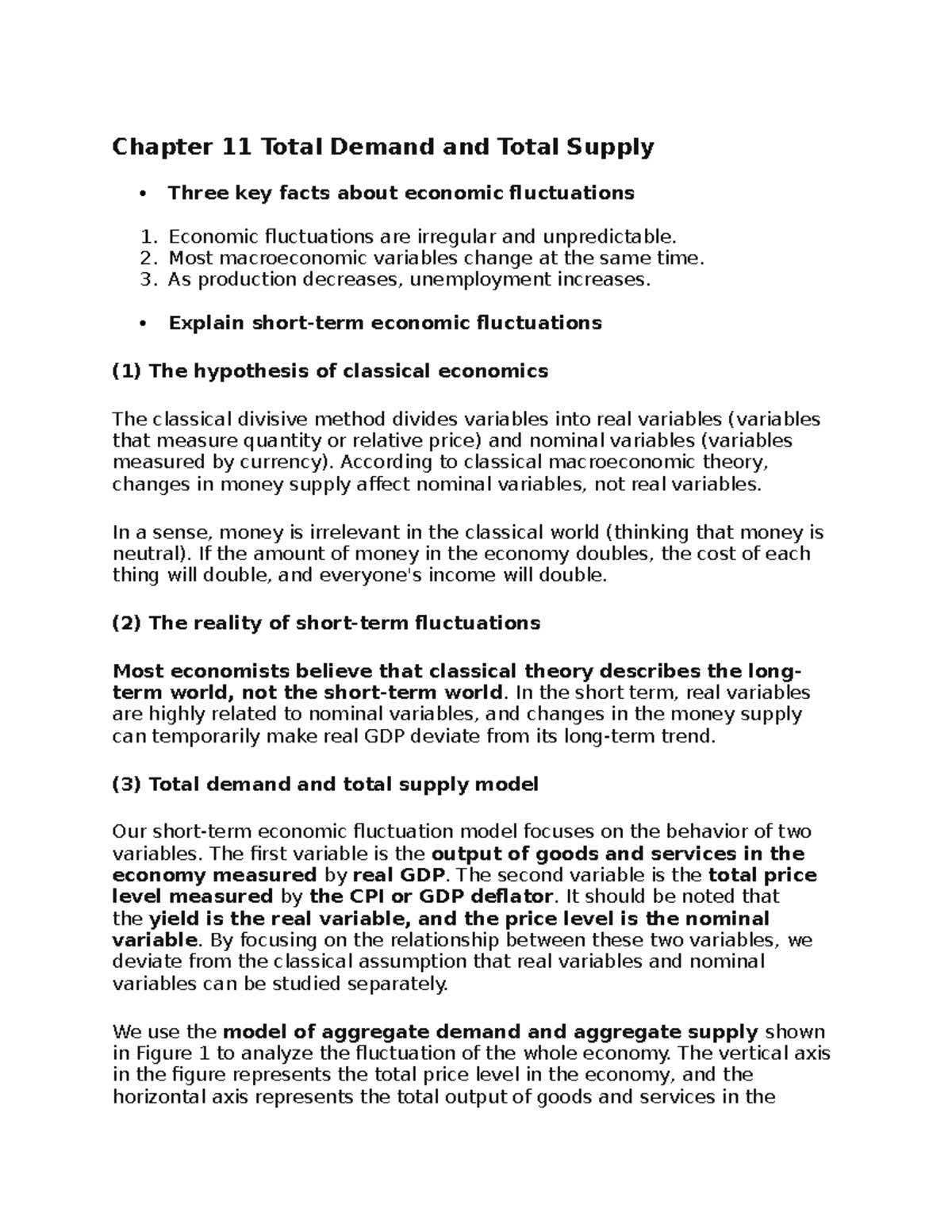 chapter-11-total-demand-and-total-supply-most-macroeconomic-variables