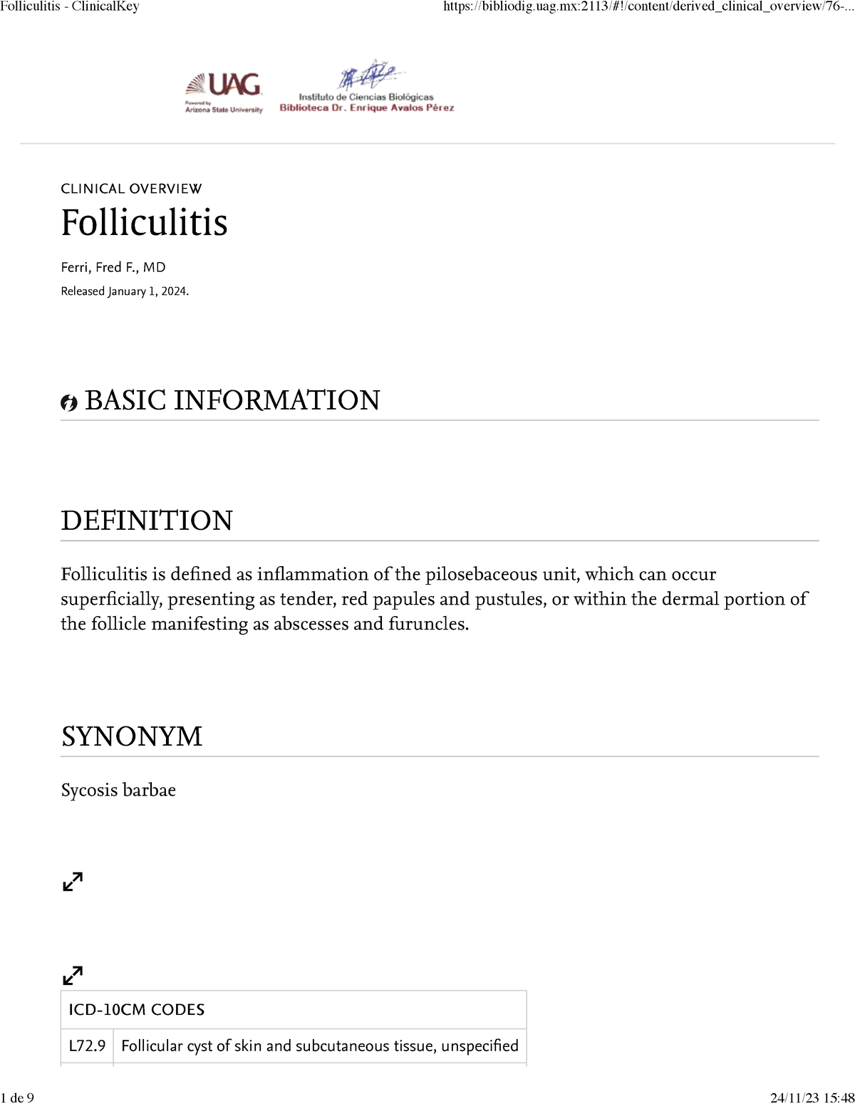 Folliculitis - Clinical Key-1 - BASIC INFORMATION DEFINITION ...