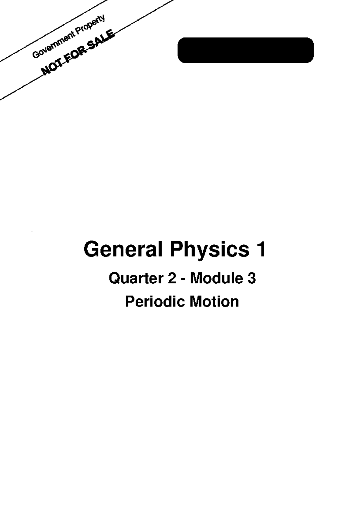 General Physics 1 12 Q2 Module 3 Periodic-Motion-2 - NOT General ...