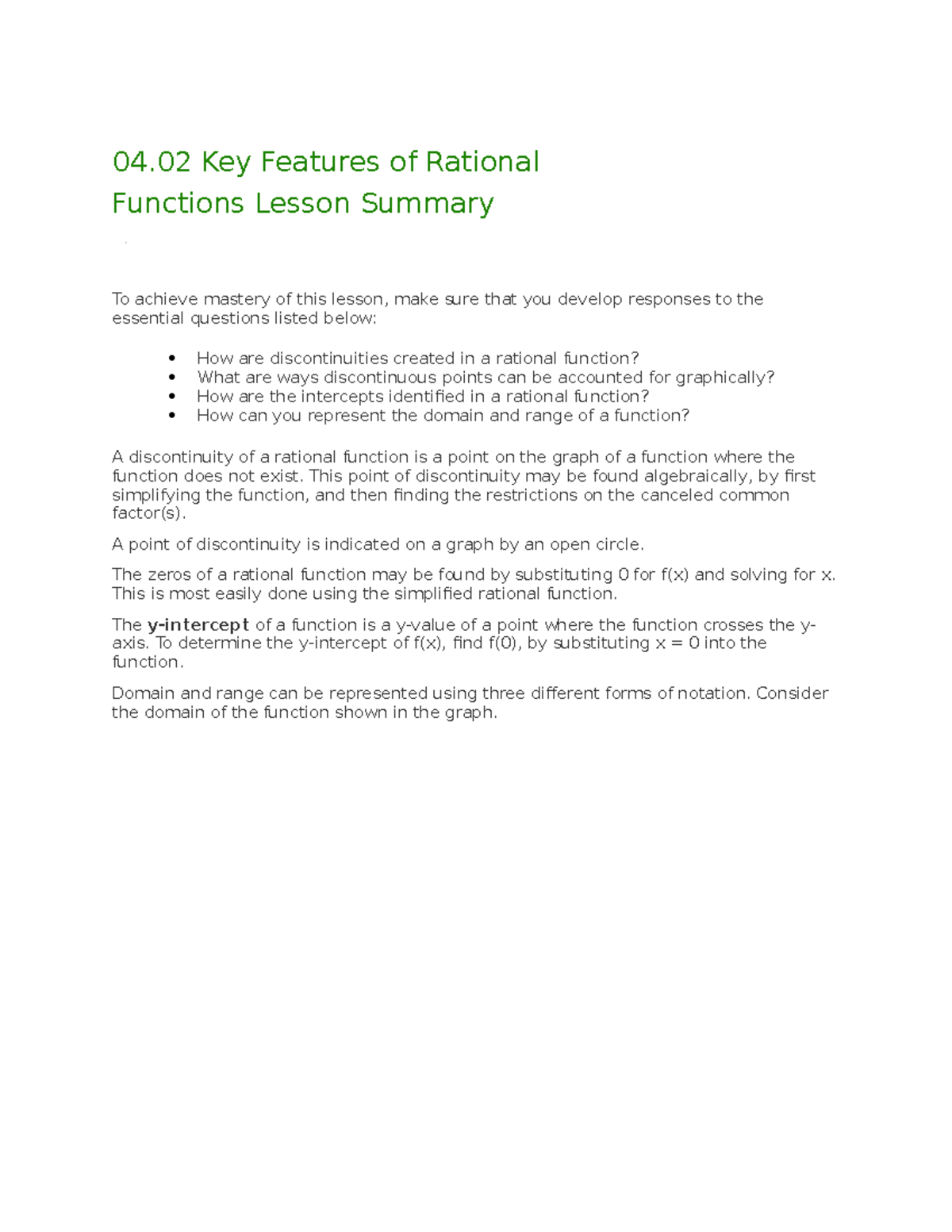 04-07-chemistry-04-key-features-of-rational-functions-lesson-summary