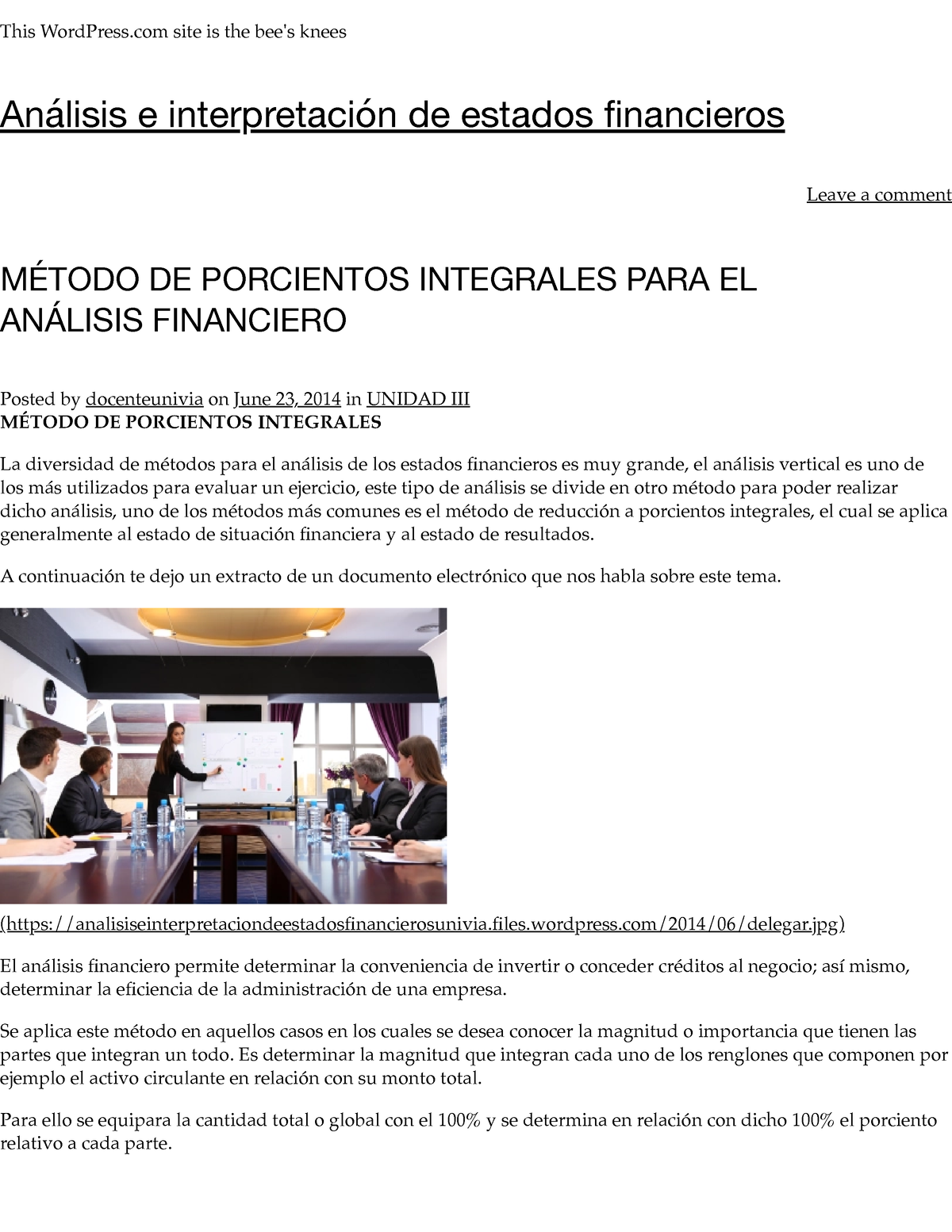 02 MÉTODO DE Porcientos Integrales PARA EL ANÁ Lisis Financiero ...