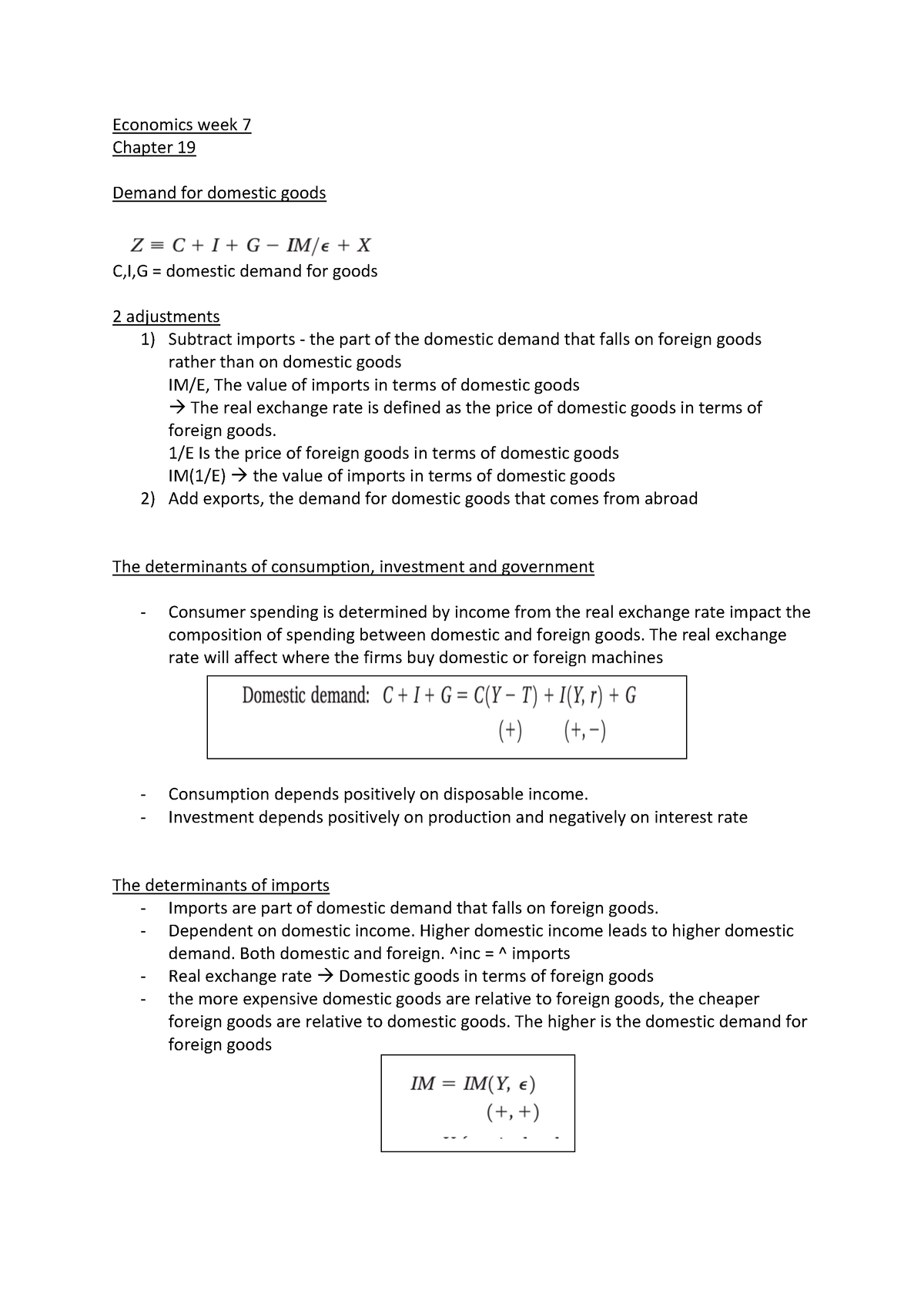 Economics Week 7 - Chapter 19 Blanchard And Johnson Textboook ...