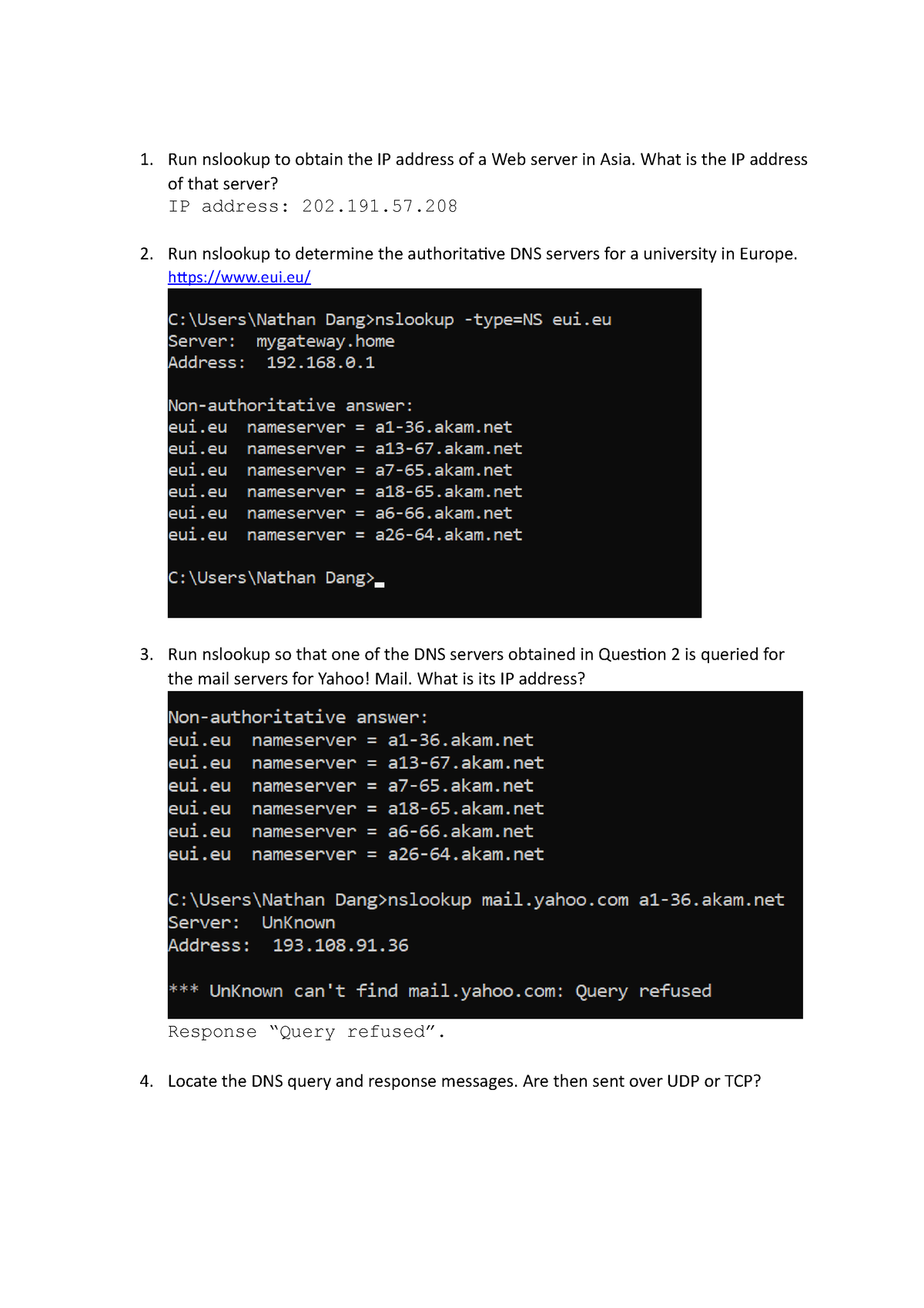 Network Fundamentals Week 3 Lab 2 Wireshark Dns Run N - vrogue.co