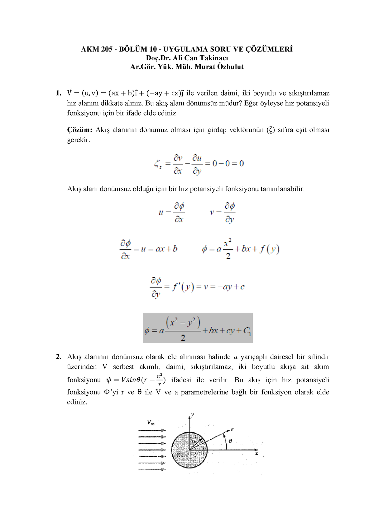 Bolum 10 Uygulama - AKM 205 - BÖLÜM 10 - UYGULAMA SORU VE ÇÖZÜMLERİ Doç ...