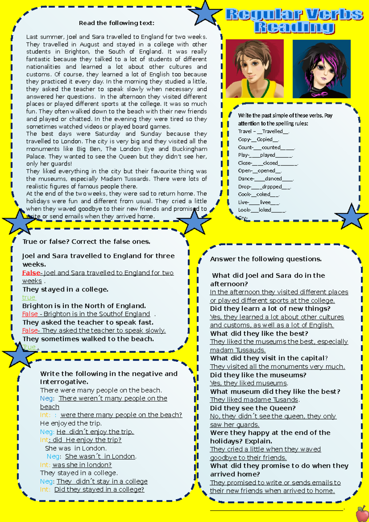 Past-simple-regular-verbs-reading-reading-comprehension-exercises 16165 ...