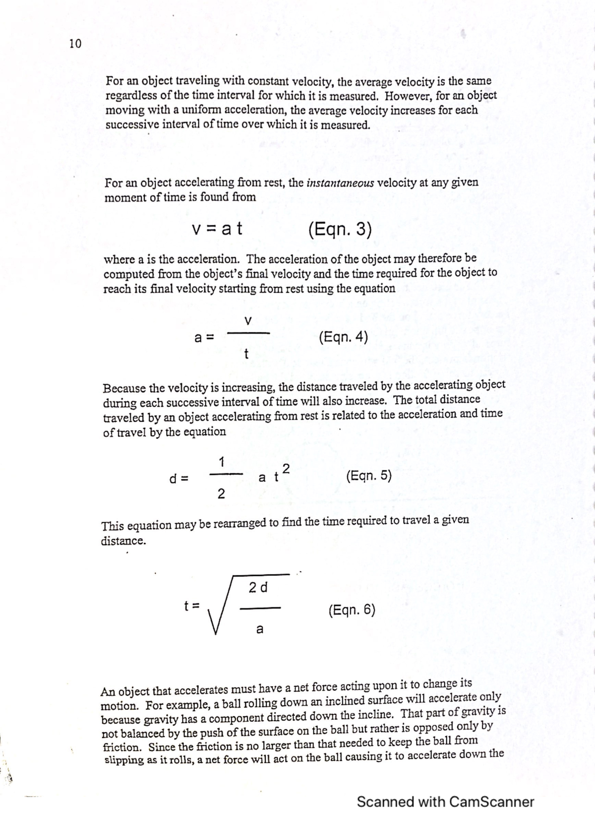 Linear Motion lab report PSCI 1100 Studocu