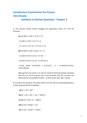 Chapter 2 Solutions Solution Manual Introductory - 