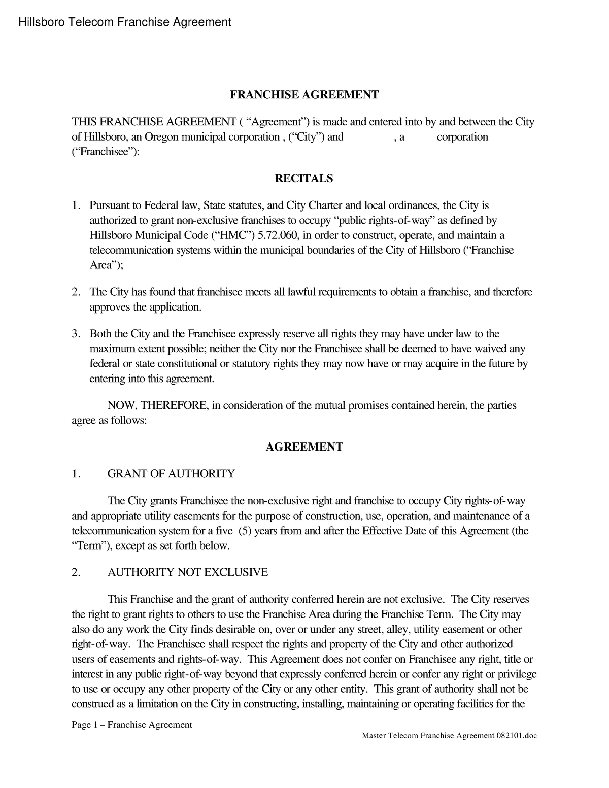 Pharma Franchise Agreement Template - Page 1 – Franchise Agreement ...