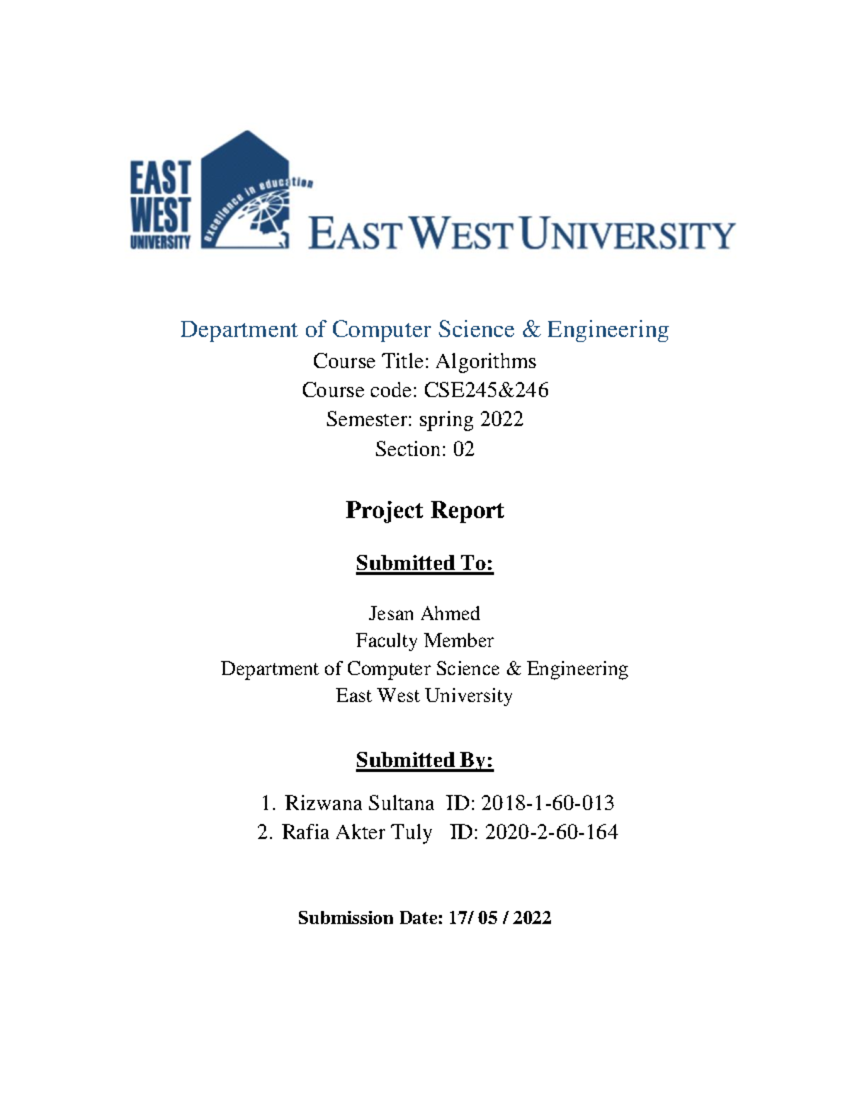 Project-report - Final marking project - Department of Computer Science ...