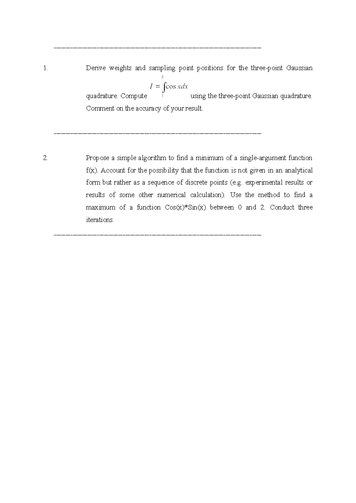 Exam paper Nov 2013 - this is a document for study - Derive weights and ...