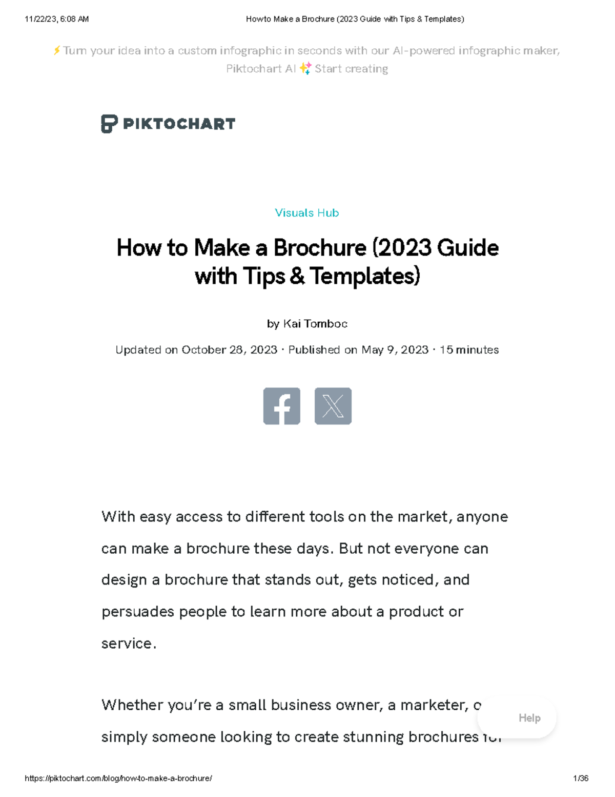 How to Make a Brochure (2023 Guide with Tips & Templates) - ⚡ Turn your ...