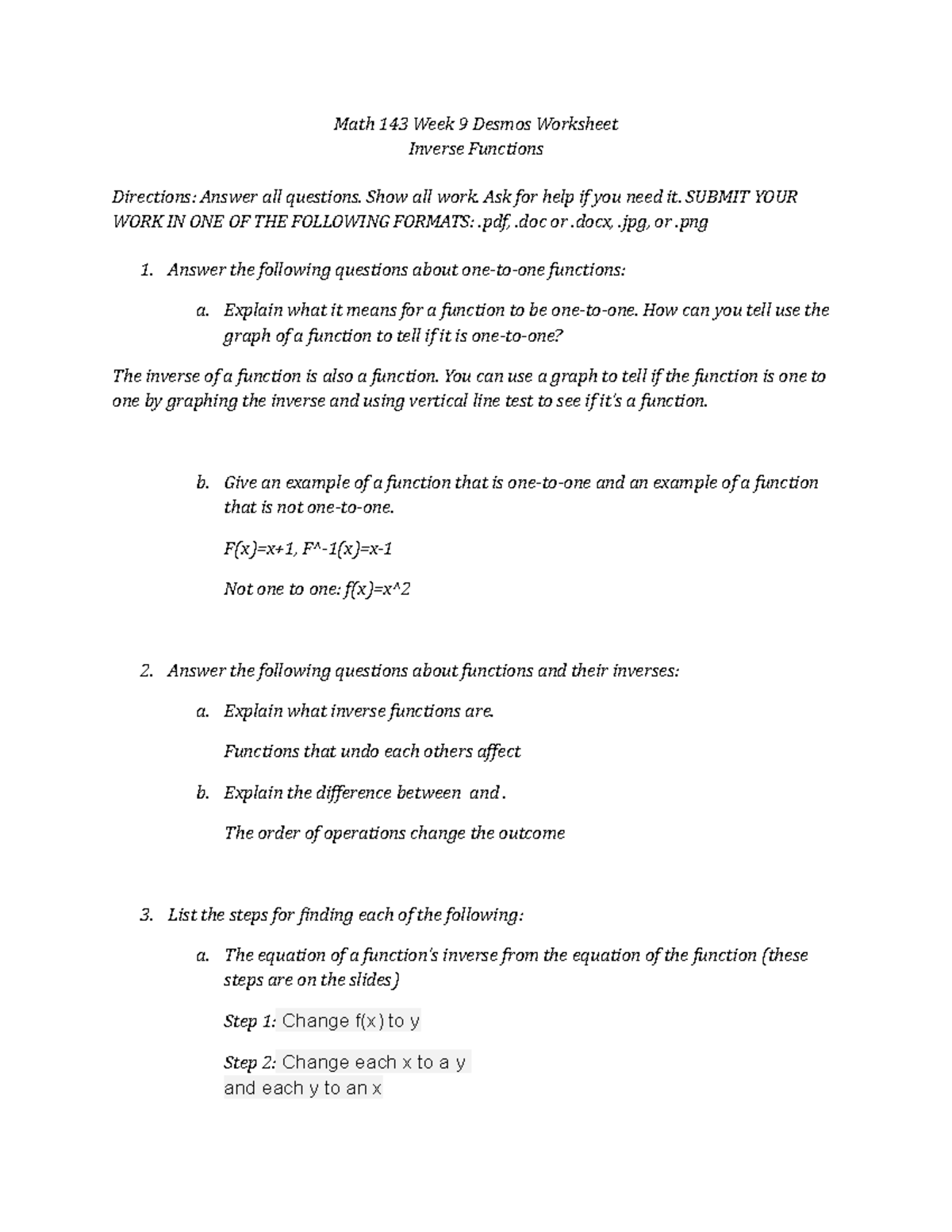 Math 143 Week 9 Desmos Worksheet - Math 143 Week 9 Desmos Worksheet ...