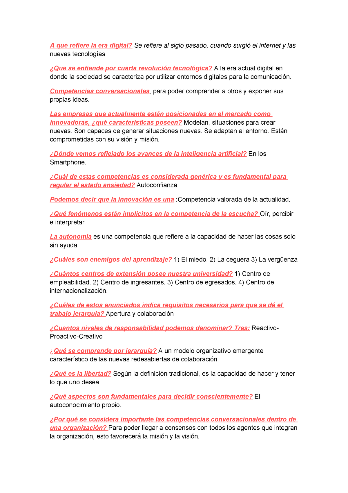 Preguntero Aprender 2do Parcial - A Que Refiere La Era Digital? Se ...