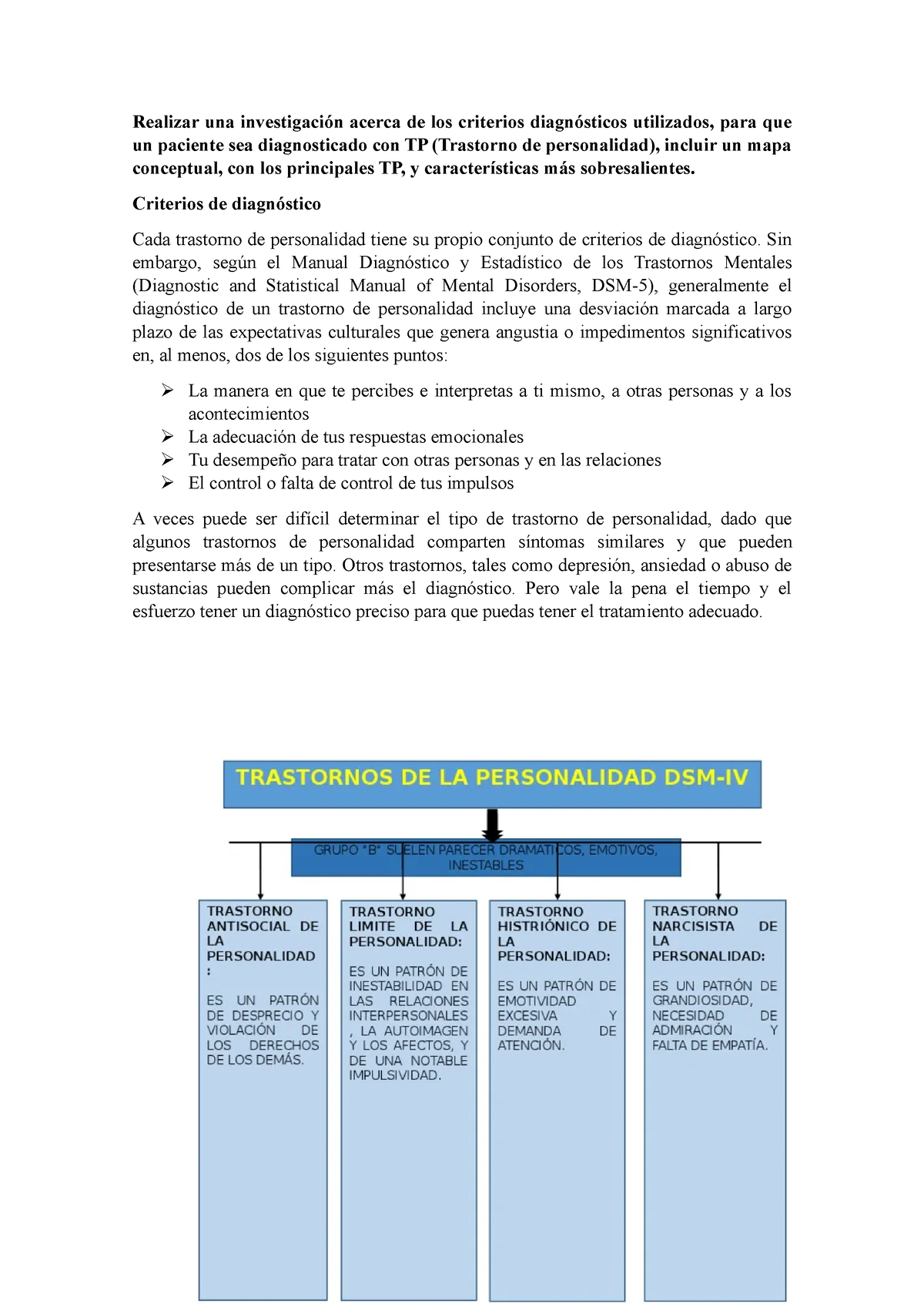 Criterios Diagnósticos Para Trastorno De Personalidad - Realizar Una ...