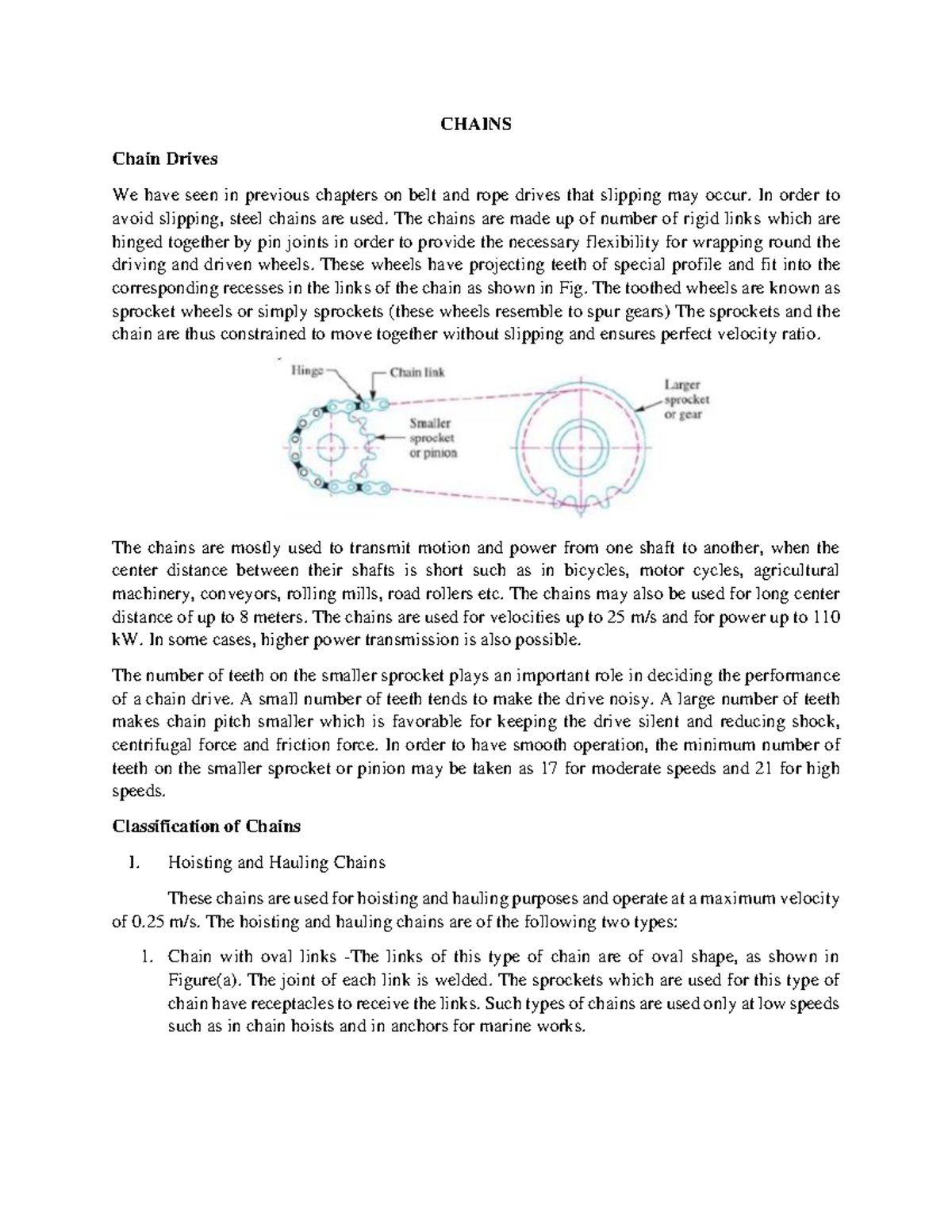 File for ChainDrivesMachine Elements CHAINS Chain Drives We have
