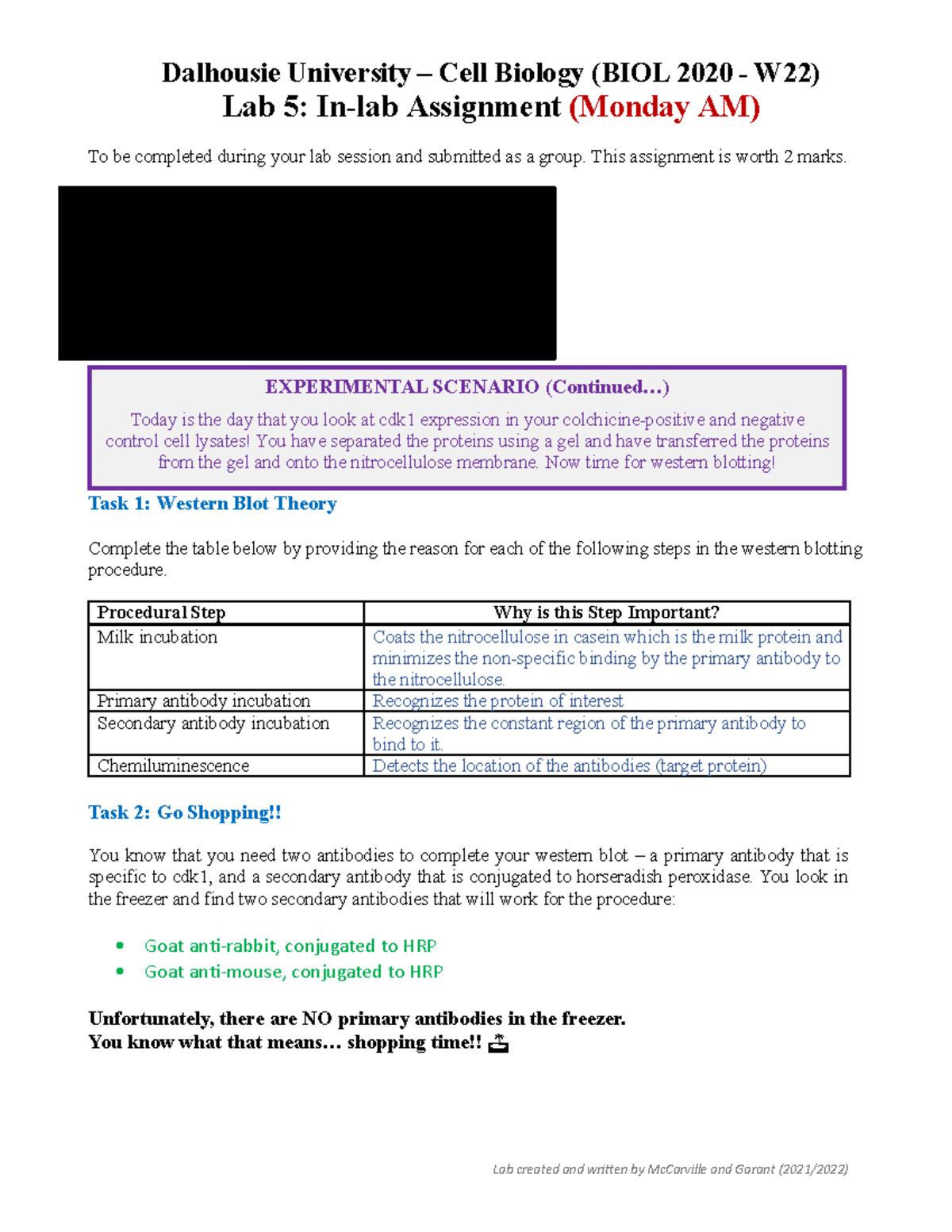 Lab 5 - Cell Biology Mindy Mccarville Lab Assignment Winter 2022 ...