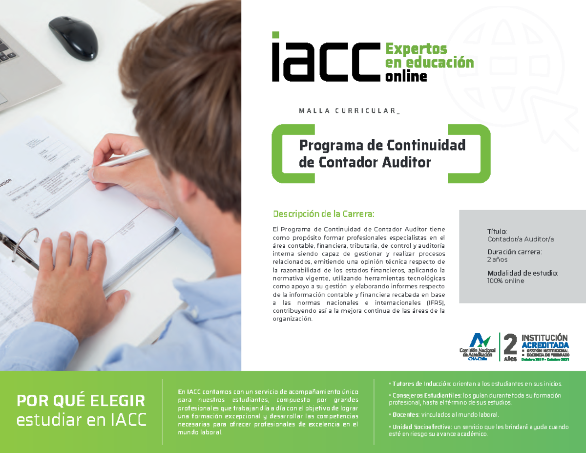 Programa de Continuidad Contador Auditor - Auditoria interna - IACC ...
