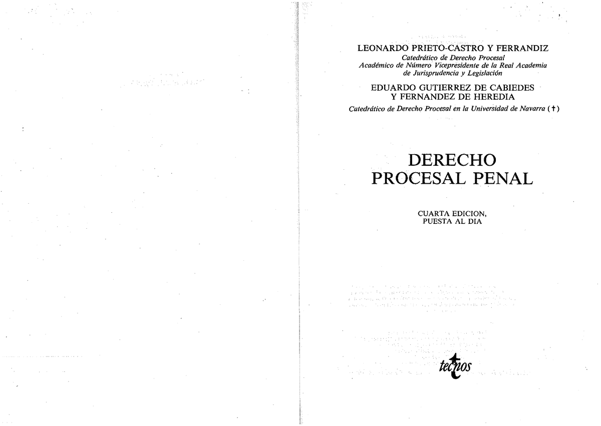 Derecho Procesal Penal USAC Studocu