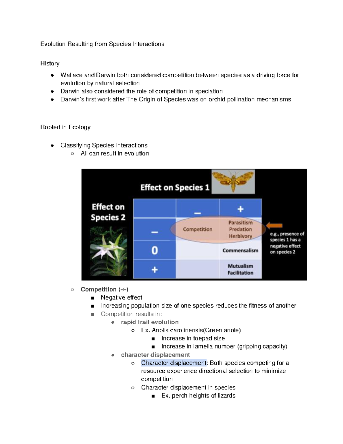 Evolution Resulting From Species Interactions - Evolution Resulting ...