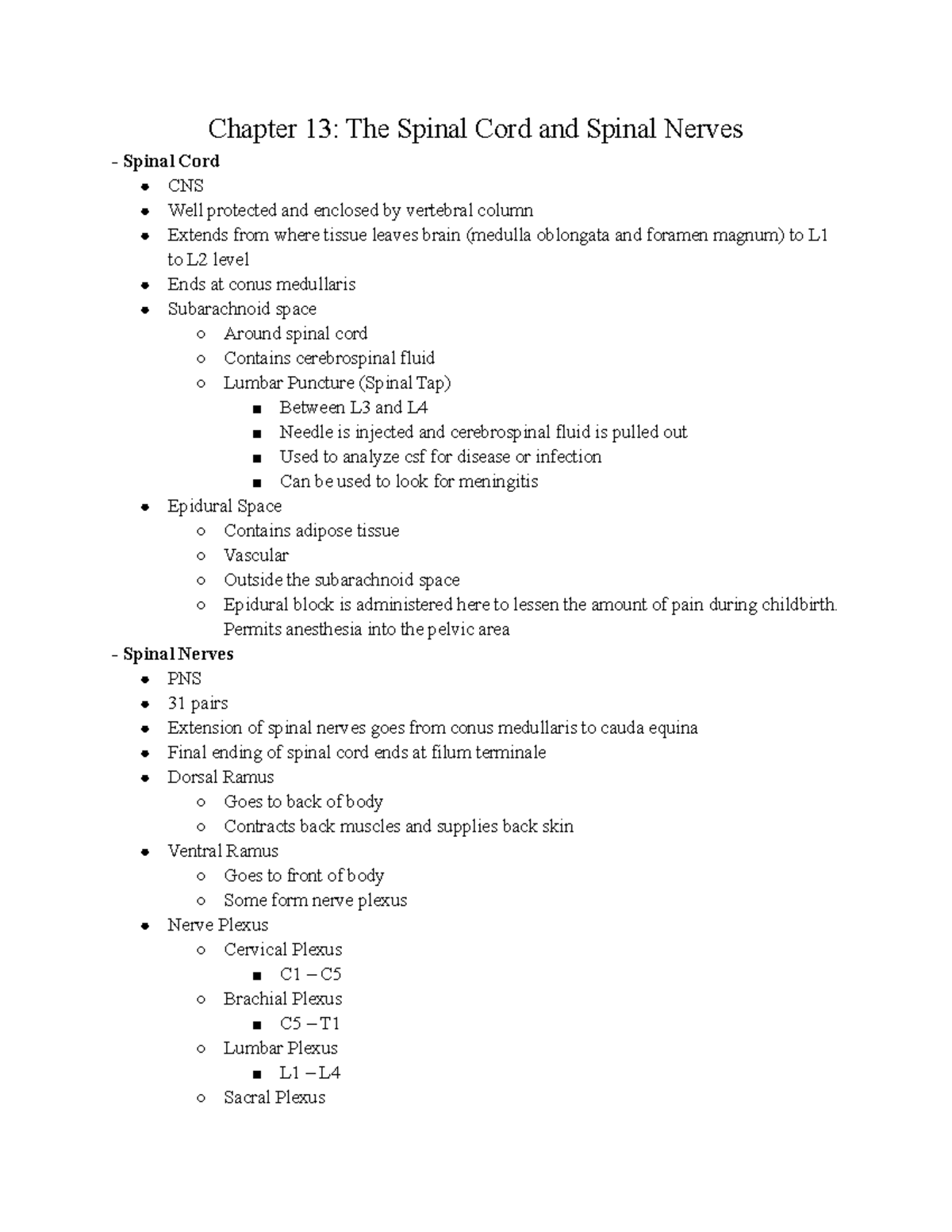The Spinal Cord and Spinal Nerves - Anatomy and Physiology I - Chapter ...