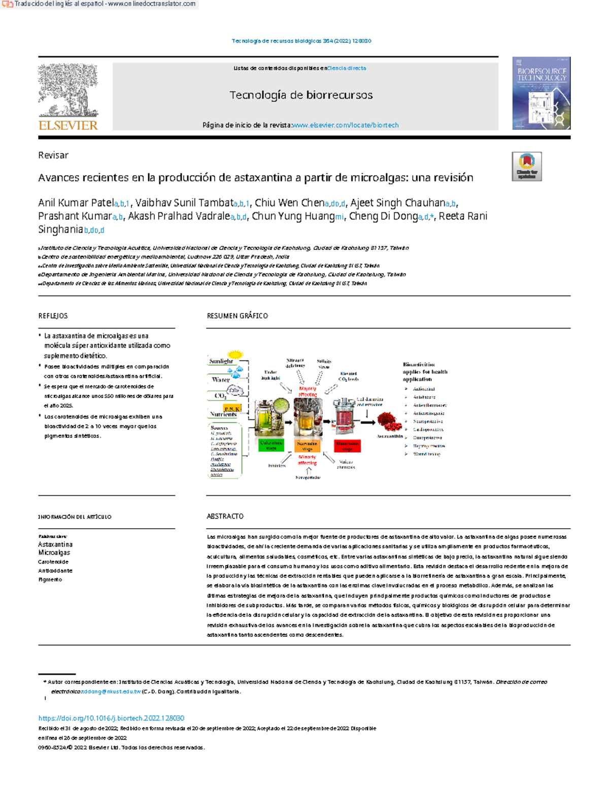 Recent advancements in astaxanthin production from microalgae ...
