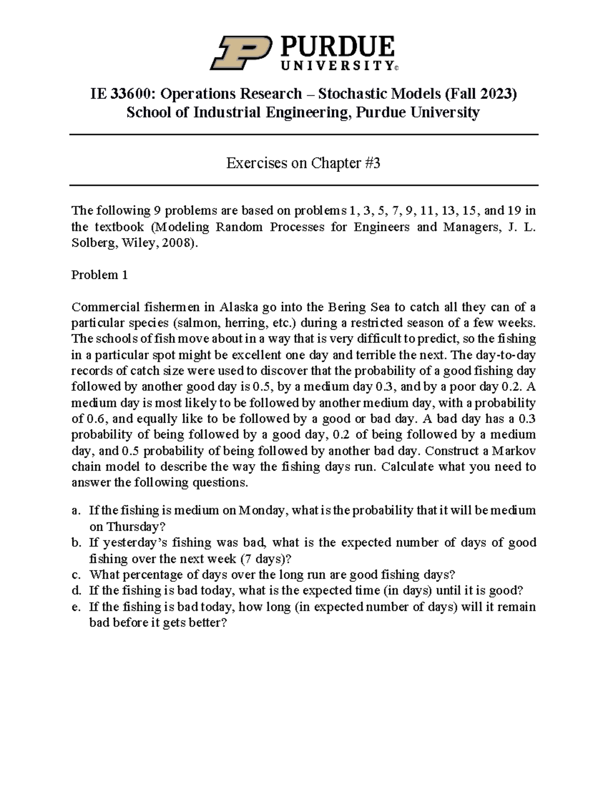 IE-336 Ch3 - Lec18-20 Exercises - IE 33600: Operations Research ...