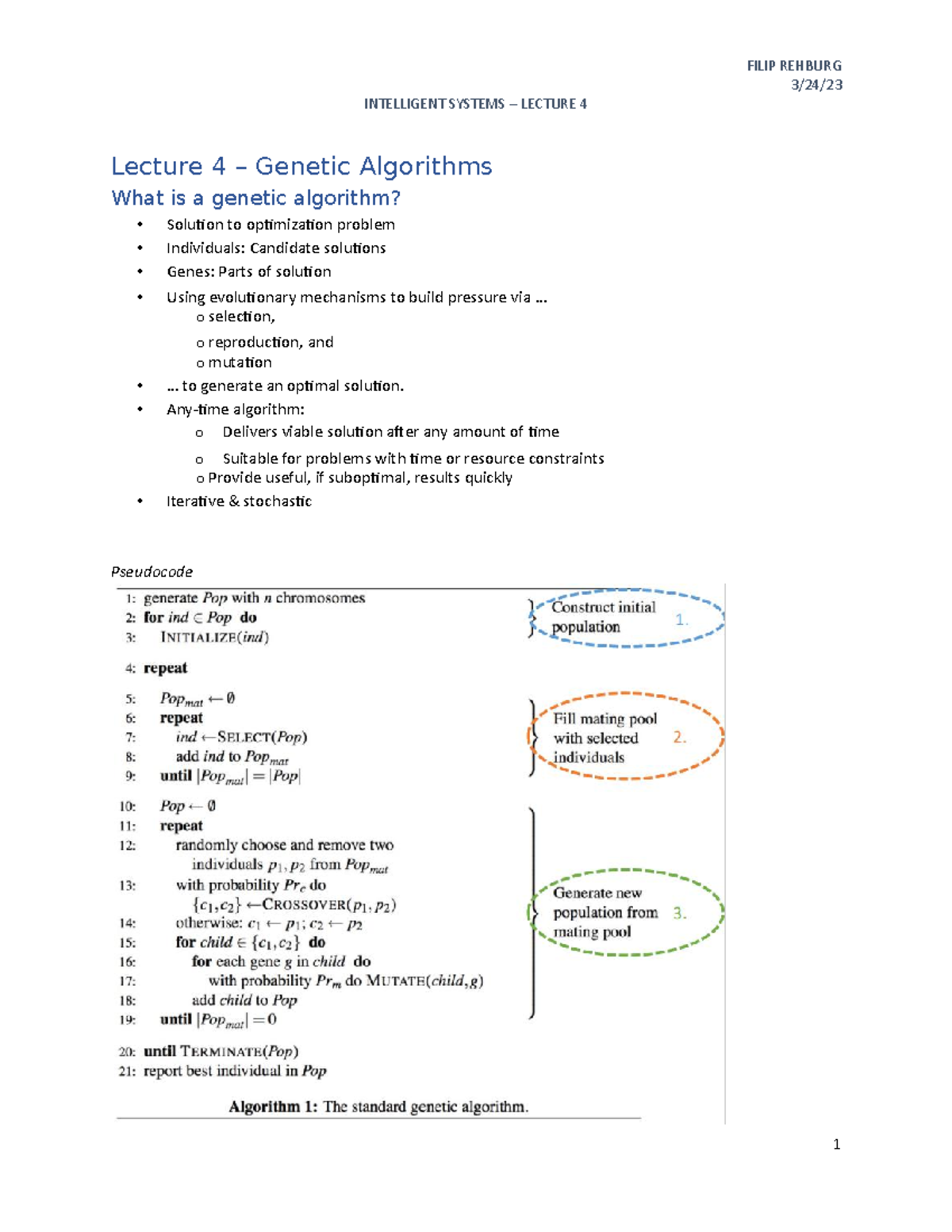 Intelligent Systems – Lecture 4 - 3/24/ INTELLIGENT SYSTEMS – LECTURE 4 ...