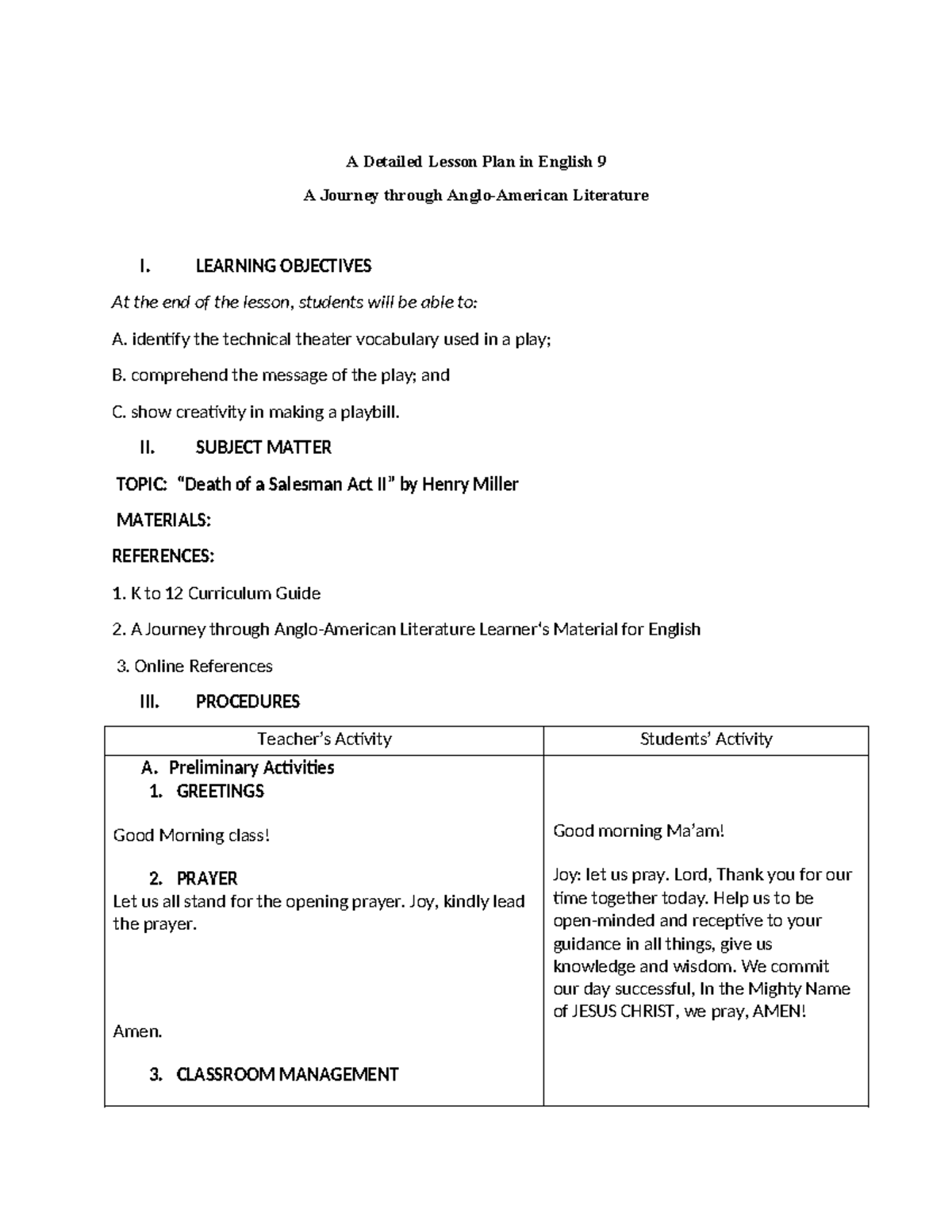 LP12- II - Research - A Detailed Lesson Plan in English 9 A Journey ...