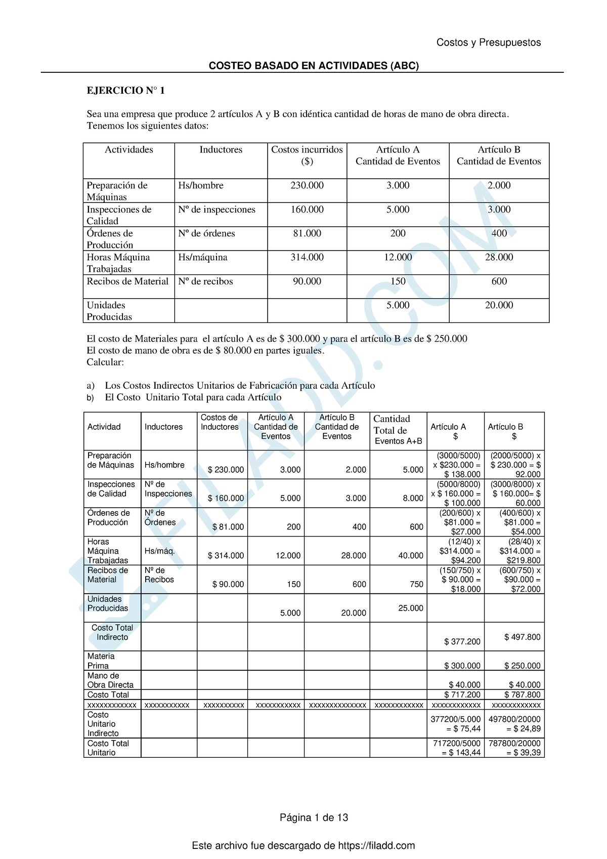 TP Costeo Basado En Actividades ABC Resueltos - COSTEO BASADO EN ...