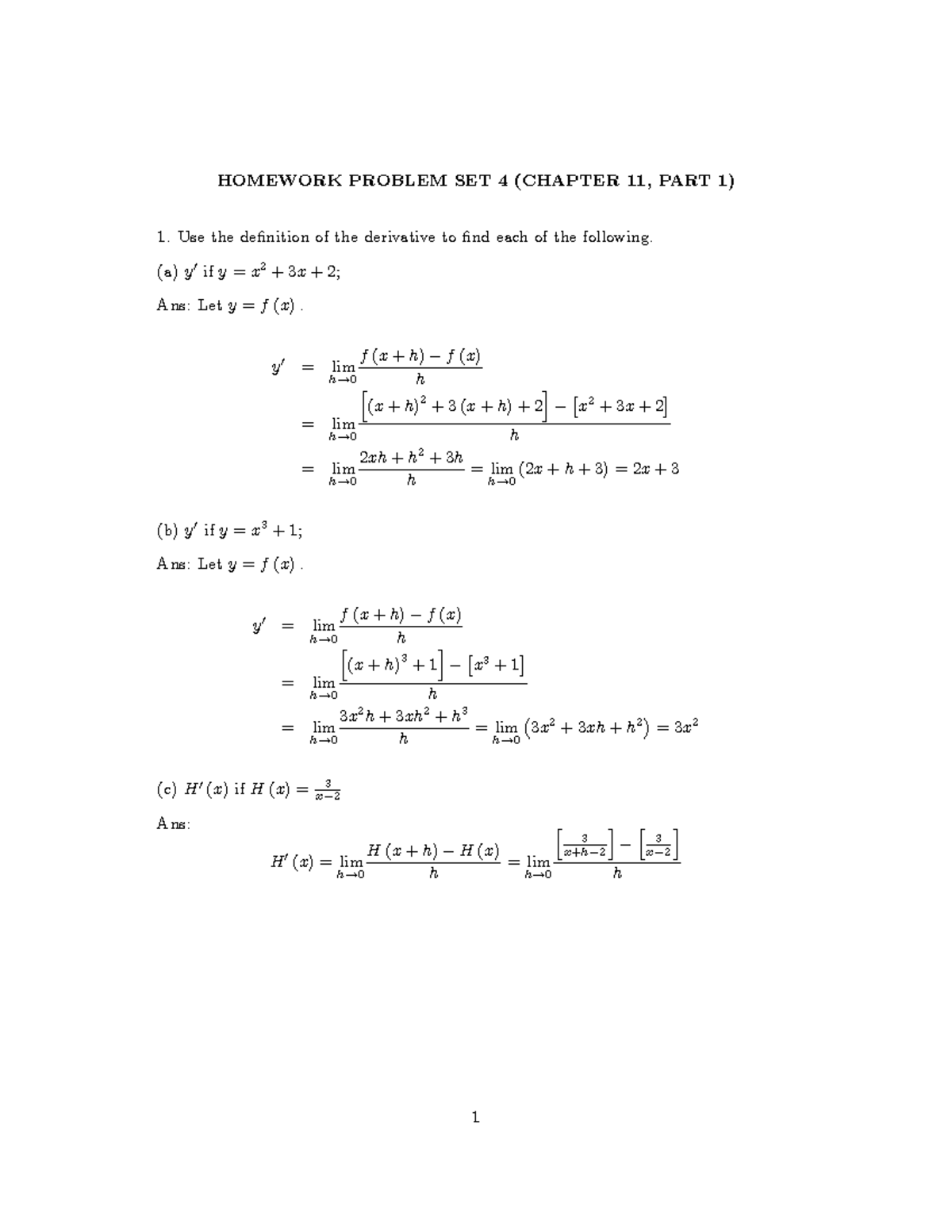PS4 with answer - PS4 - HOMEWORK PROBLEM SET 4 (CHAPTER 11, PART 1) Use ...