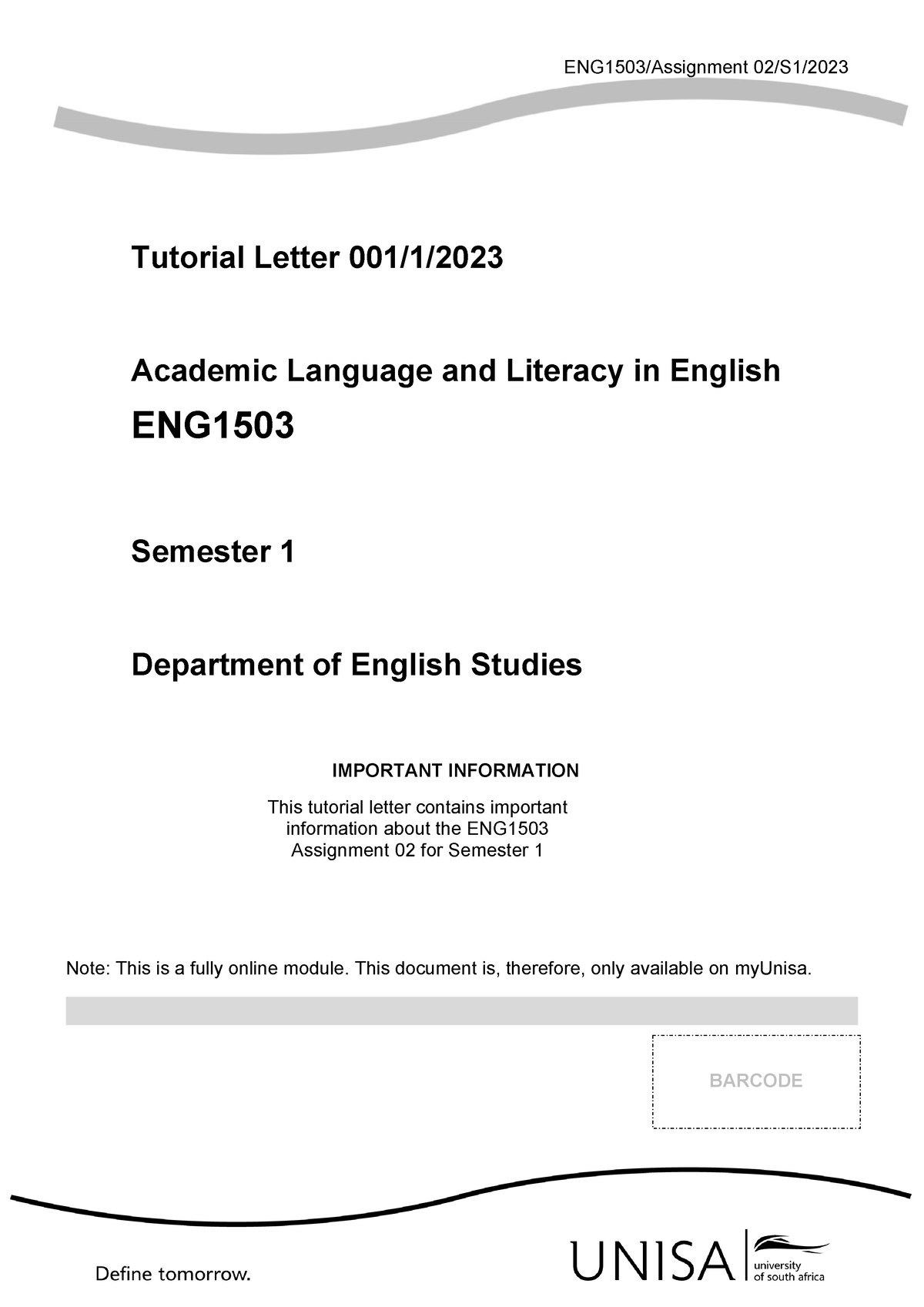 unisa eng1503 assignment 2021